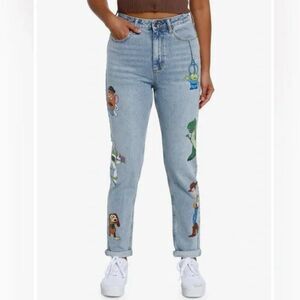 Her Universe / Pixar Toy Story Med-Light Wash High Rise Mom Jeans Plus Size 22